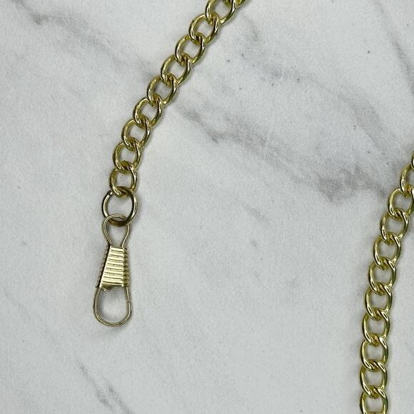 Gold Tone Chain Purse Strap 49" Crossbody Bag Replacement ✨ - Picture 2 of 12